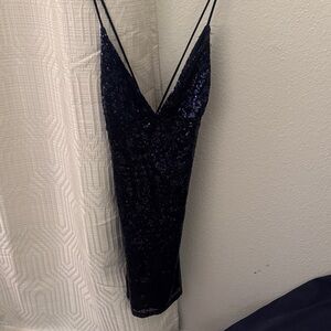 Lucy in the Sky Navy Sparkly Mini Dress